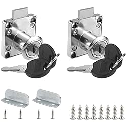 Candados Para Cajones De Escritorios Graplan 2 juegos Cerradura para Muebles Cinc Aleación Cam Cerradura de Seguridad Aleación de Zinc Cajón Cerradura Para Buzón Taquillas Gabinete Armario & Mesa Ordenador Escritorio Cajón