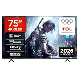 TCL TV 75T8D 4K QLED da 75” con QD-Mini LED Dimming HDR Smart TV, 4K Ultra HD, Google TV con 144Hz VRR e audio Onkyo 2.1