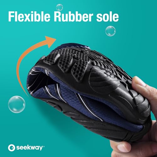 Image of SEEKWAY Mens Womens Water Shoes Quick-Dry Aqua Sock Barefoot Athletic Sports Shoes for Outdoor Beach Swim surf Walking Diving Boating Hiking Pool