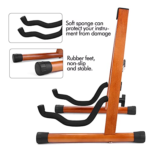 summina Support pour guitare en bois massif avec support amovible pour instruments à cordes en bois de bouleau pour… - Les Beatles, Paul McCartney, John Lennon, RIngo Starr, George Harrison summina Support pour guitare en bois massif avec support amovible pour instruments à cordes en bois de bouleau pour… – Image 7
