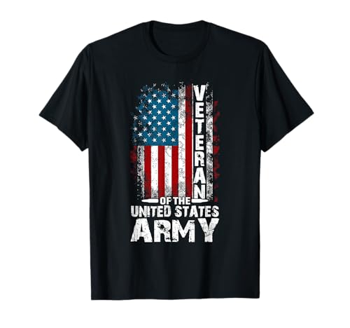 Veteran Of The United States Army American Flag Patriotic Maglietta