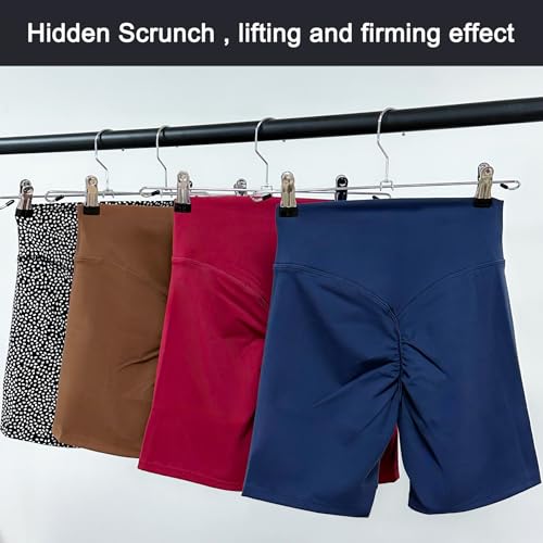 Aoxjox Workout Biker Shorts for Women Tummy Control High Waisted Athletic Hidden Scrunch Gym Running Yoga Short 4.5"2