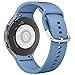 Tobfit Compatible with Samsung Galaxy Watch 7 6 5 4 FE Band 40mm 44mm Women Men, Soft Silicone Sport No Gap Galaxy Watch Band for Galaxy Watch 7/FE/6 Classic/5 Pro/4 Classic, Blue Grey