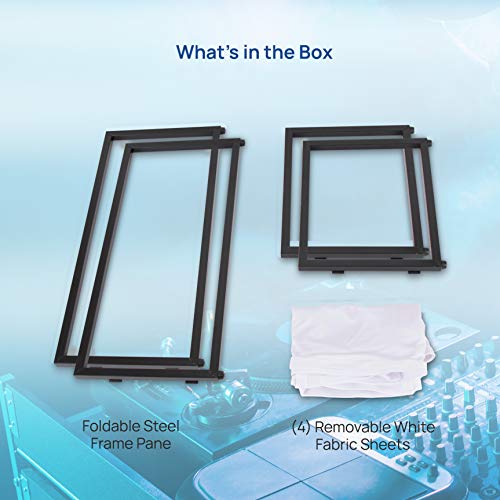 Pyle Dj Booth Foldable Cover Screen - Portable 5.6 Ft Tabletop Event Facade Front Board Video Light Projector Display Scrim Panel -Folding Steel Frame Panel Stand, Stretchable Lycra Spandex Pdjfac02 #TOP7