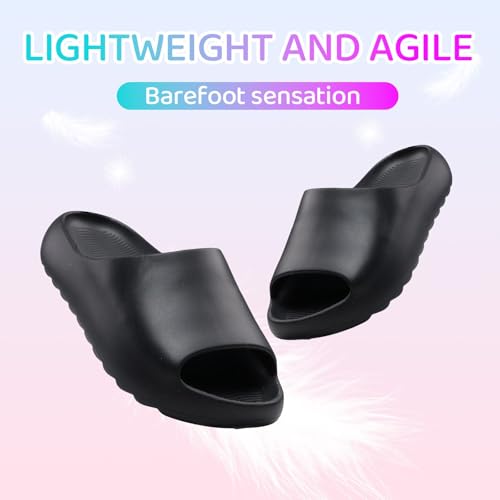 Image of Cloud Slides for Kids,Boys Girls Shower Slippers Bathroom Pool Sandals,Toddler Home House Open Toe Comfy Thick Sole Slippers,Summer Non-Slip Beach Shoes