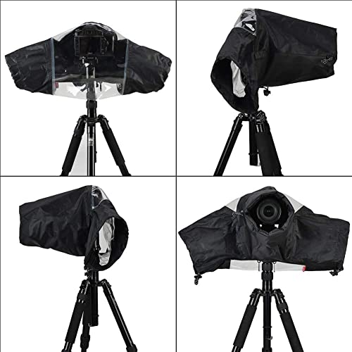 Hanumex® Professional Camera Rain Cover for Canon, Nikon, Sony DSLR & Mirrorless Cameras - Ultimate Photography Rain Gear: Protect Your Valuable Equipment, Water-Resistant Transparent Cover 8 41QpXvnLqDL