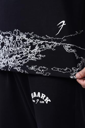 Image of FUAARK Mens Monster Truck Half Sleeve Cotton Oversized Fit Printed Gym Workout & Casual T-Shirt