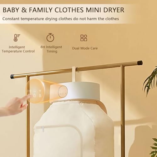 600 W opvouwbare droger, draagbare led-droger, timerfunctie mini-droger, PTC-verwarming, tijdinstellingsfunctie en led-verlichting, geschikt voor reizen in appartementcaravan - Image 7