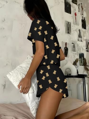 Image of Ekouaer Womens Pajama Sets Sexy Lounge Sets Side Split Short Pj Sets Cute Pjs 2 Piece Comfy Sleepwear Loungewear