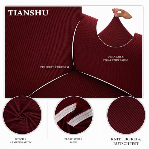 TIANSHU Sesselbezüge,Spandex Sofabezug Stretch Couchbezug Elastischer Antirutsch Stretchhusse Weich Stoff,Jacquard-Stretch-Sofabezug… – Ansicht 3