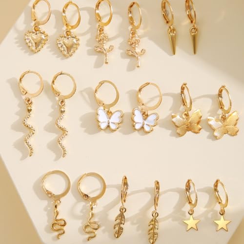 Image of Shining Diva Fashion Combo Set Stylish Drop Earrings for Women and Girls