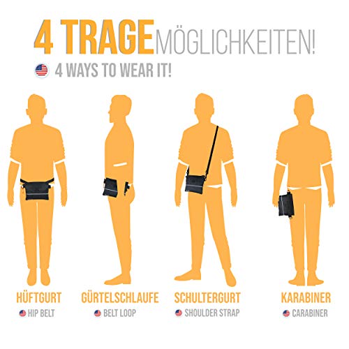 TWIVEE – Leckerlitasche für Hunde – Futterbeutel mit Einhand-Schnappverschluss – herausnehmbare Innentasche – Futtertasche für Hundetraining – inkl. Karabiner