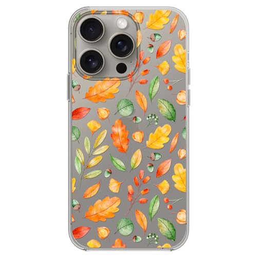 Coque iPhone 15 Pro antichoc transparente motif automne pour éviter les rayures au dos - 3