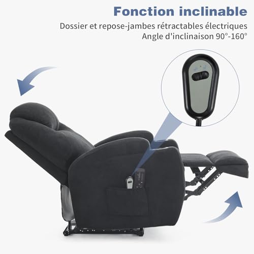 Fauteuil Relax Électrique Massage & Chaleur TactFire