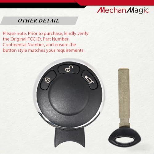Key Fob Replacement Fits for Mini Cooper Countryman Paceman by MechanMagic - Used condition - Image 7