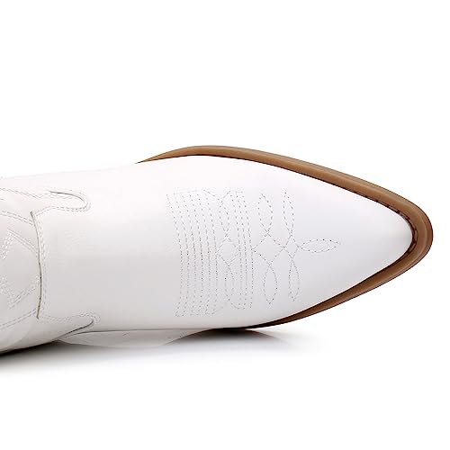 GLOBALWIN Women's Knee High Long Pointed Toe Western Cowboy Boots For Women3