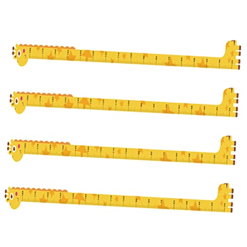 RORPOIR 4Pcs Removable Giraffe Height Growth Chart Wall Decals for Decor Self Adhesive Nursery Wall Stickers for Bedroom Fun Measurement Chart for Boys
