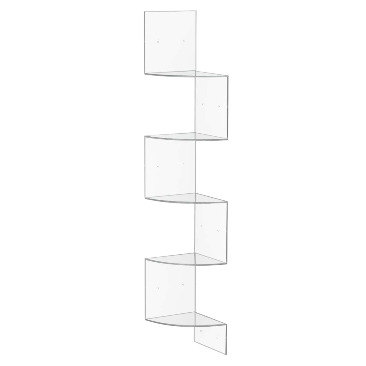 Buy HIIMIEI Corner Shelf, Acrylic 5 Tier Corner Floating Shelf Wall for