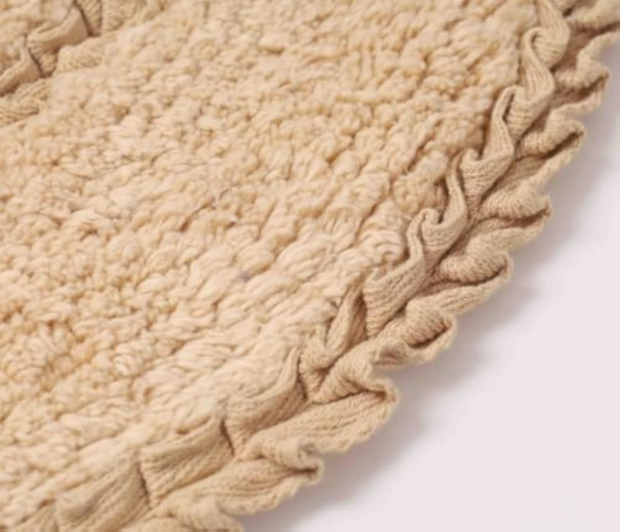 SHEMTRON Collection Cotton Bath Mat, Oval, Tufted, Non Slip