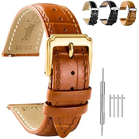 Spolife Genuine Leather Watch Straps for Men Cover