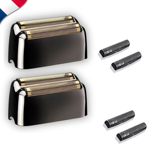 Lame de Rasoir + Tete de Rechange x2 Lames Compatible avec la Tondeuse Babyliss Finition Feuille de Remplacement Couteau Pièces Détachées Coiffeur Rasage...