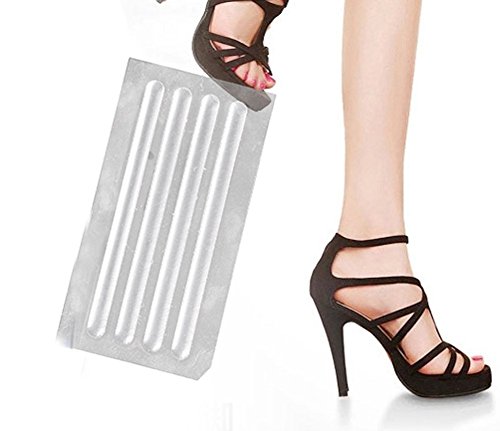 6 Sheets 24 Pcs Transparent Silicone Strips Shoe Heel Inserts Insoles Gel Pads Grips Heel Protector Mini Anti-Slip Abrasionproof High Heel Liners Protective Cushion Tools - Thumbnail 3