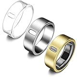 3 Pack Cover Compatible with Oura Ring Gen 4/Oura Ring Gen 3 Horizon/Heritage, Surport Charging with Cover on, Anti-Scratch TPU Protector for Men Women (Size 8, Clear+Silver+Gold)