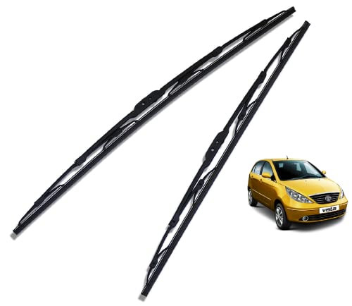 Image of Euro Care Metal Type Wiper Blade Compatibility with TATA Indica Vista Windshield Car Wiper Blade Size D-24,P-16