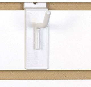 Slatwall Wire Hook in White 2 L x 1/4 D Inches - Count of 50
