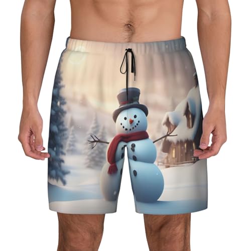Short de bain pour homme léger et confortable avec motif de Noël Merry Christmas