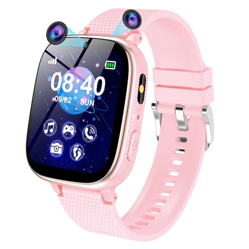 PTHTECHUS Enfants Smartwatch - Enfant SOS Lecteur de Musique Montres