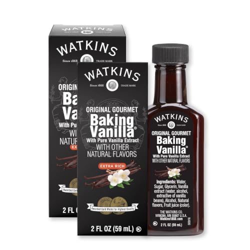 Watkins All Natural Original Gourmet Baking Vanilla with Pure Extract, 2 fl. oz. Bottle, 1-Pack (Pack of 2)