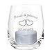 Produktbild 4youDesign Leonardo Teelicht mit Gravur (Name u. Datum), Windlicht, Geschenkidee, Hochzeitsgeschenk, Geburtstagsgeschenk, Konfirmationsgeschenk
