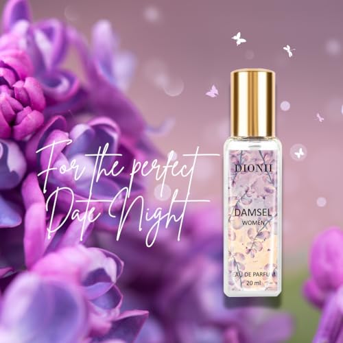Image of Dionii DAMSEL Womens Eau De Parfum Perfume | Long Lasting Vanilla Fragrance With Apricot & Ylang Ylang, 20 ML
