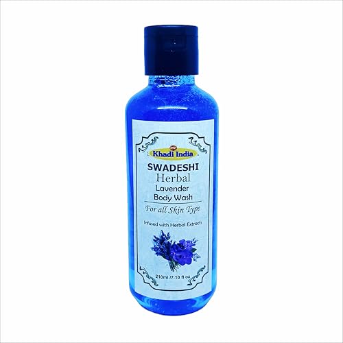 Image of Khadi 100% Herbal & Natural Lavender Body Wash | Gentle & Nourishing Shower Gel for All Skin Types | Sulfate & Paraben Free | 210ml