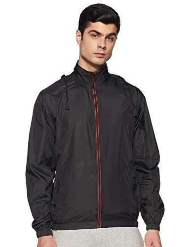 Amazon Brand - Symbol Men's Foldable Windcheater (SYMAWJ2_Black_S)