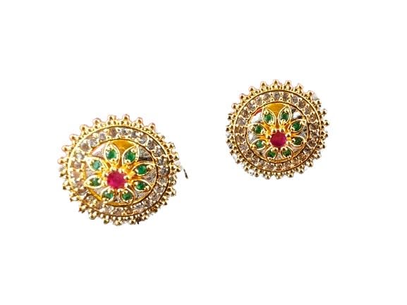 NANDANA COLLECTIONS new Trending One Gram Gold Earring For Women And Girls | CZ Stones Studs (B0D7QQ4DHJ) Amazon Price History, Amazon Price Tracker