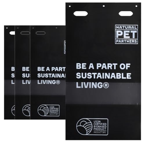 Image of Commercial Pull-Strap Header Dog Poop Bags, 38% USDA Certified Plant-Based, Leak-Proof and Tear Resistant, For Parks, Apartments, and Public Pet Waste Stations, (3,200 Count)