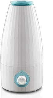 Humidificateur à ultrasons, humidificateur d'air pour bébé, grand réservoir d'eau, litre, chambre à coucher, salon, bureau, murmure silencieux (Couleur : Blanc)