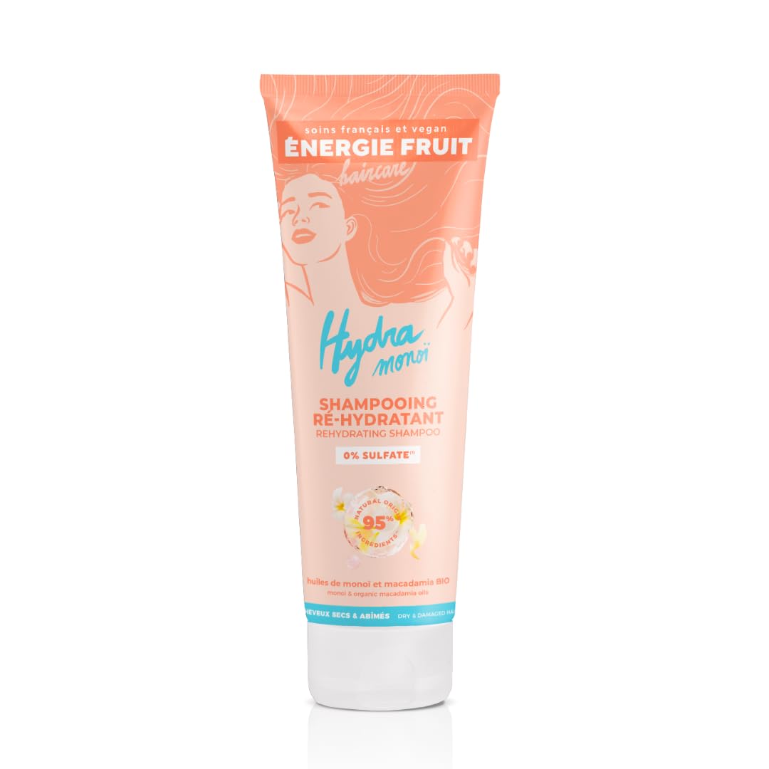 Energie Fruit Shampooing Monoi et Huile de Macadamia Bio 250ml Vegan, NC, 250 Milliliters