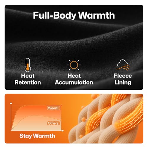 WEERTI Thermal Underwear for Men Long Johns with Fleece Lined Base Layer Men Cold Weather Top Bottom3