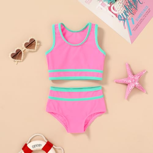 YOUNGER TREE Girls Swimsuit Sleeveless Tankini 2 Piece Bikini Sets Beach Sport Bathing Suit for Toddler Kids Girl2