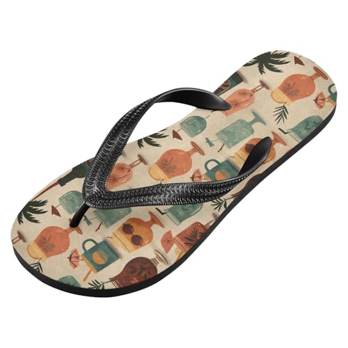 Flip Flop Sandals Tropical Pattern Print for Women Men Beach Outdoor XS2