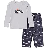 Gerber Toddler Boys' 2-Piece Pajama Set (Long-Sleeve Cotton Top & Loose-Fitting Pants), Bear, 12 Months