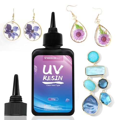 EPRESINART UVレジン液 100g UV/LED対応 レジン 高い透明 詰替用 ハードタイプ DIY手作り装飾 急速に硬化 低アレルギー性 uv resin