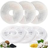 6 Pack Cat Water Fountain Filters Compatible with Catit Design Senses, Activated Carbon Pet Filter for Flower Senses 2.0 Fresh & Clear Stainless Steel Fountain