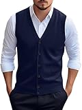 Tissu en mélange laine-polyester, col en V sans manches, fermeture à boutons, motif tissé, coupe ajustée – un gilet sans manches classique en maille.