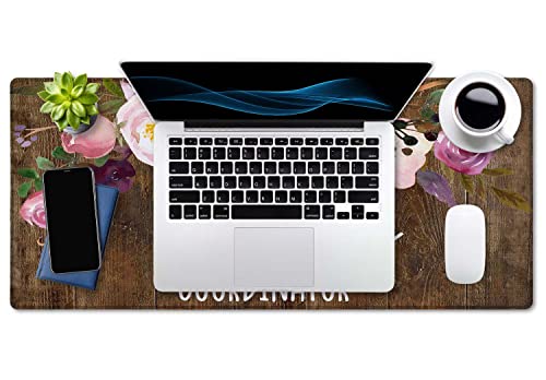 Image of SSOIU Large Mouse Pad, Full Desk XXL Extended Gaming Mouse Pad 35.5 inch X 15.7 inch, Waterproof Desk Mat Stitched Edges, Non-Slip Laptop Computer Mousepad for Office and Home, Chaos Coordinator Funny Quote