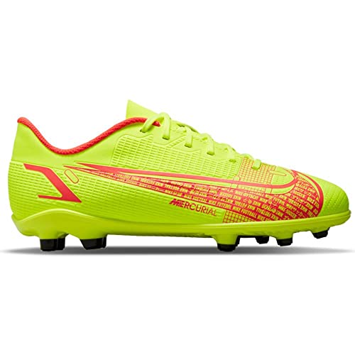 Nike Junior Vapor 14 Club FG/MG Football Boots CV0823 Sneakers Shoes (UK 5.5 us 6Y EU 38.5, Volt Bright Crimson 760)2