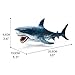 Gemini&Genius Sea Animal Great White Shark Action Figure Megalodon Shark Model Toy Soft Rubber Realistic Ocean Shark Educational and Role Play Toys for Kids and Collectors (Great White Shark)
